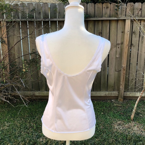 Komar Vintage White Nylon Lace Camisole Tank 34 - Picture 2 of 7